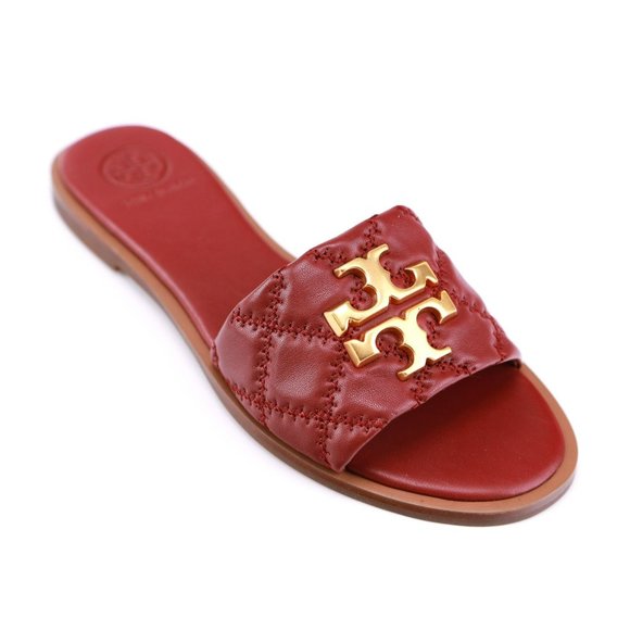 NIB Tory Burch QUILTED EVERLY Slide in Roma Red 6, 9, 9.5 - Picture 8 of 10
